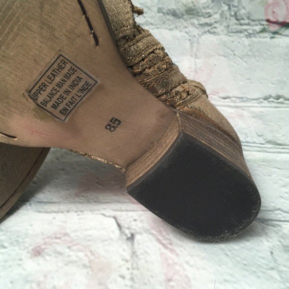 Anthropologie Seychelles Women Sz 8.5 Gold Woven S - Picture 11 of 11